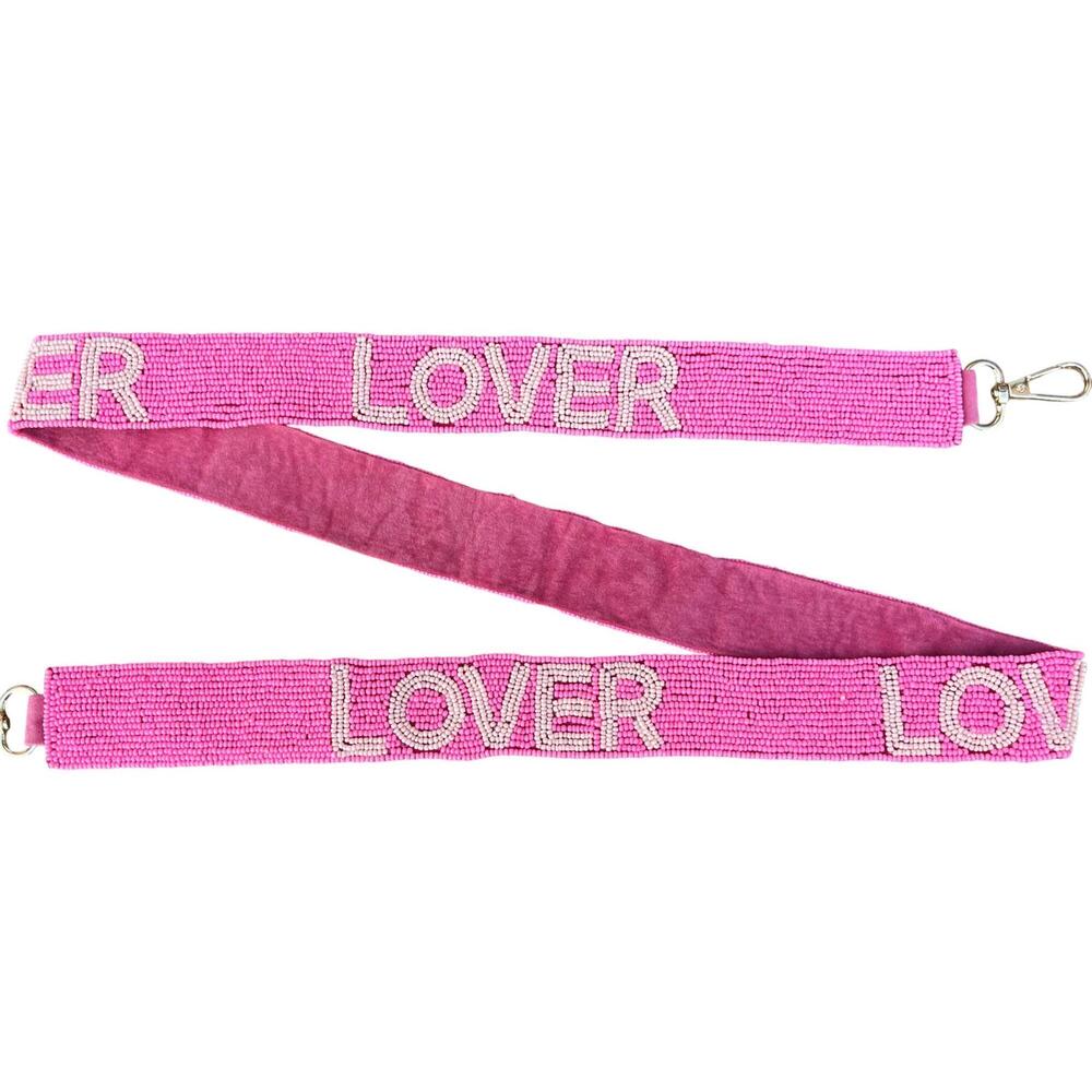 NEW KENZKUSTOMZ women's lover beaded purse strap in pink